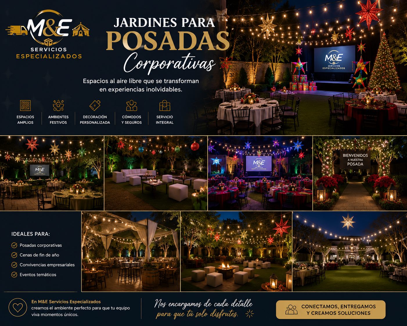 Jardines para posadas corporativas